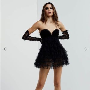 For Love and Lemons Jourdan off the shoulder Mini dress